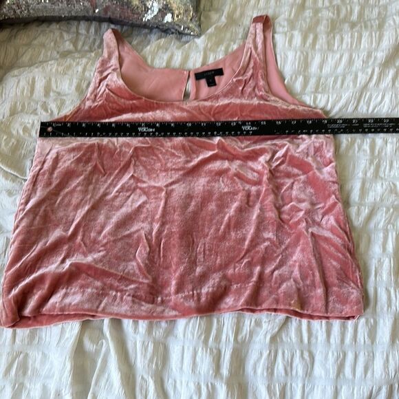 J.Crew Pink Velvet Top - Picture 5 of 7
